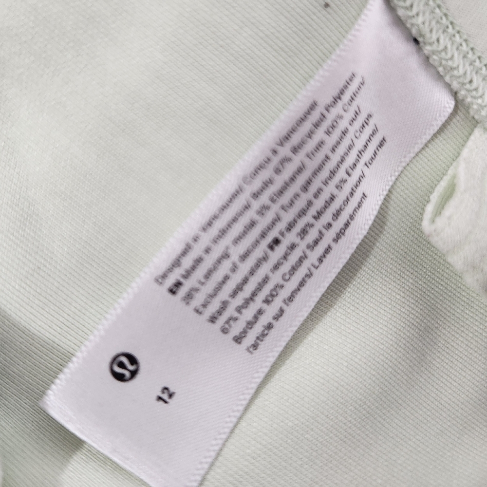 Lululemon Ribbed Softstreme Cropped Tank TopKohlrabi Green Size 12 - Picture 5 of 7